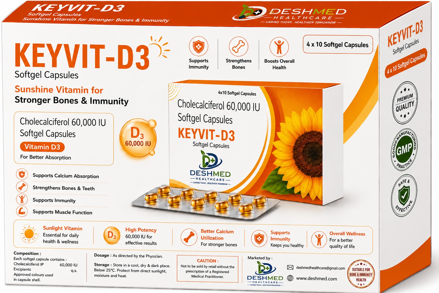 Keyvit-D3 softgel capsule product image